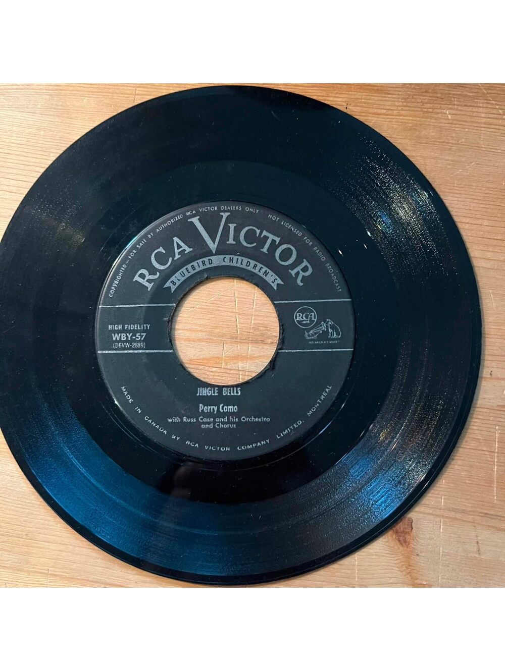 Perry Como - Jingle Bells/Santa Claus is Comin' to Town 45rpm VG+ R11